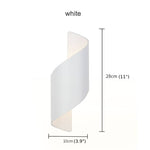 Lámpara de pared creativa de aluminio para exteriores, impermeable, de color blanco y negro, para patio