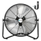 ACHAZEL 20" High Velocity Floor Fan, 3 Speed 5200 CFM Heavy Duty Metal Industrial Floor Fan with Wall-Mounting System, Ideal for Garage, Workshop, Greenhouse and Basement