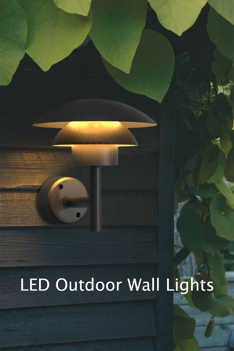MIRODEMI® Modern Black Outdoor Waterproof LED Lighting Fixture for Garden, Villa