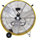 Ventilador de tambor de alta velocidad BILT HARD de 30" y 13 000 CFM: Ventilador industrial de 2 velocidades para trabajo pesado, homologado por UL (amarillo) 