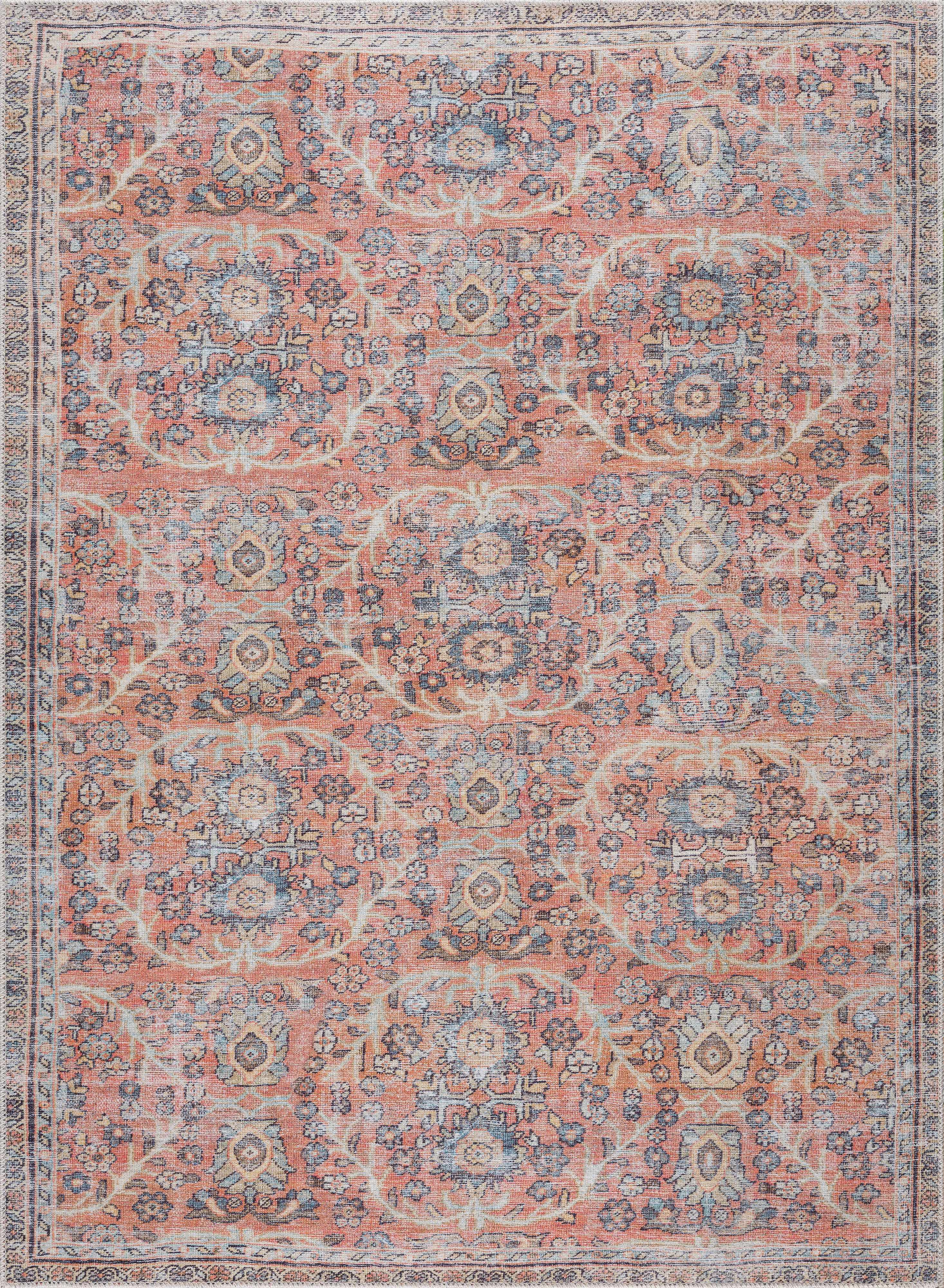 Alfombra lavable Urpi en rosa y azul - Oferta