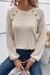 Long Sleeve Color Block Sweater with Lace Sleeves