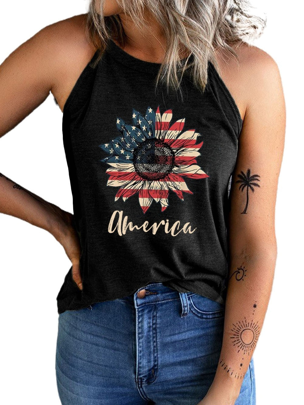 American Pride Sunflower Tank