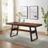 Mesa de comedor y escritorio con patas de puente de estilo industrial moderno de Brickell