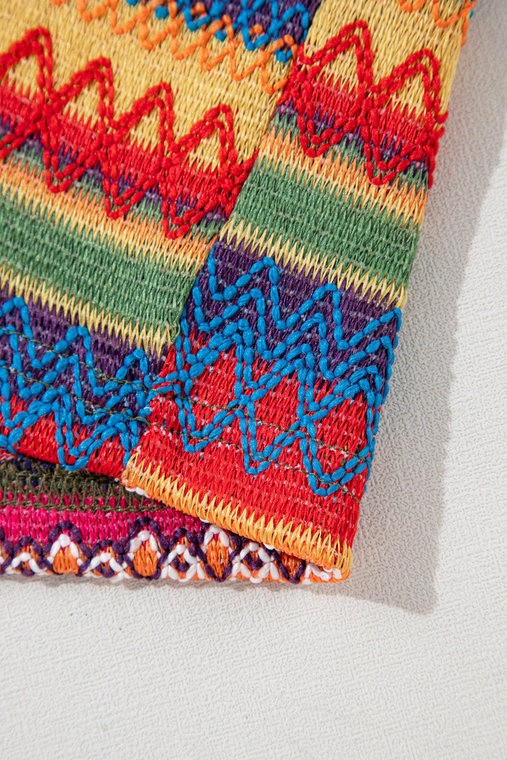 Rainbow Print Knit Top