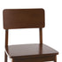 Taburete minimalista de madera maciza, juego de 2