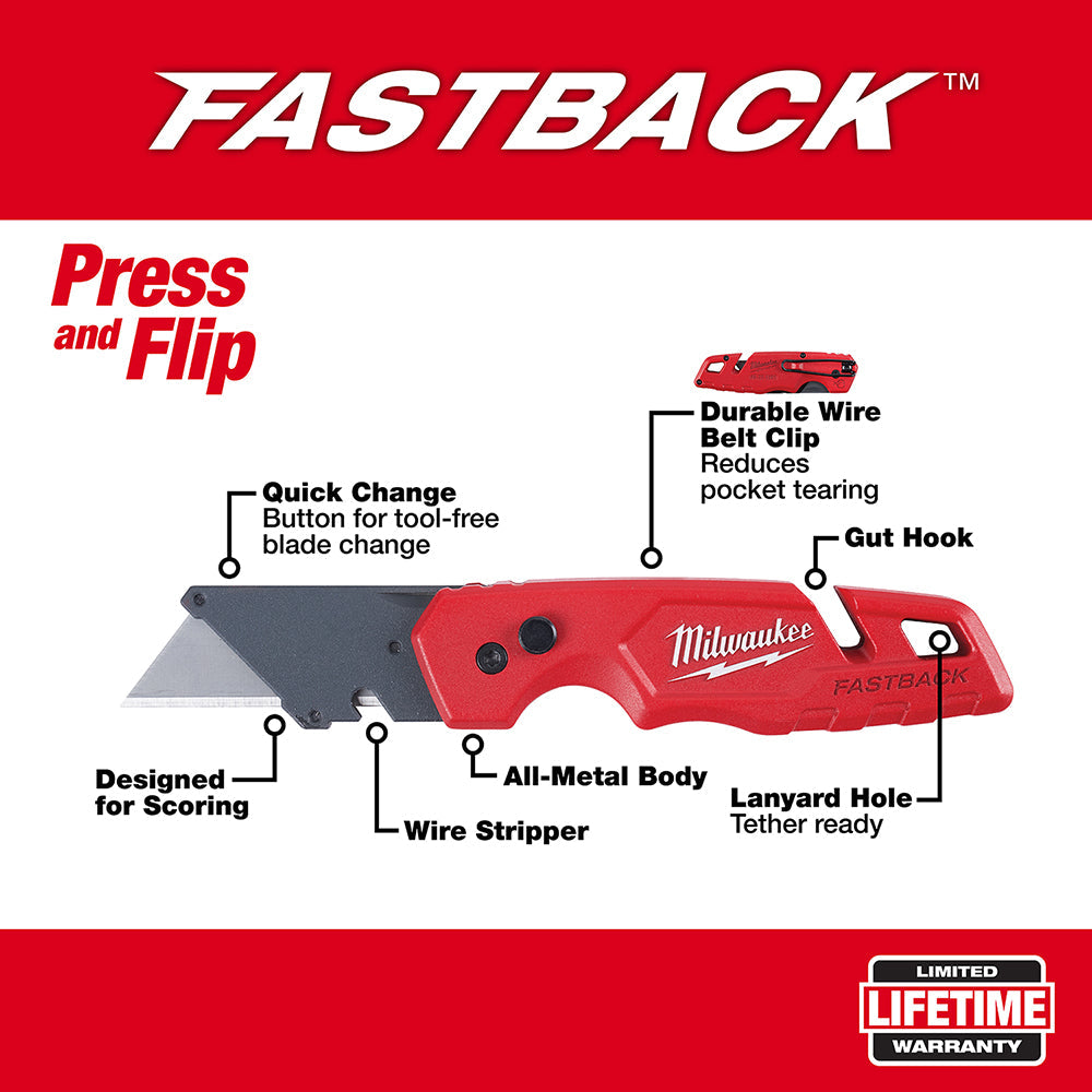 Navaja multiusos plegable Milwaukee 48-22-1501 FASTBACK™