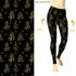 Golden Christmas Glitter Tree Leggings Holiday Trees with and Pockets