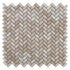 Medium Beige Travertine Tumbled Herringbone Mosaic Floor and Wall Tile - Livfloors Collection
