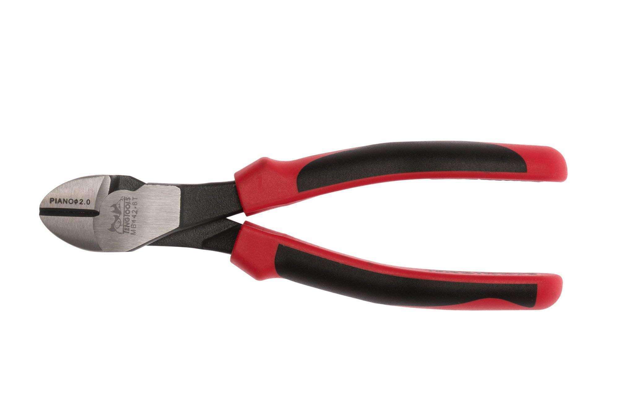 Teng Tools 6 Inch Heavy Duty Precision Side Cutting Pliers With TPR Grip Handles - MB442-6T