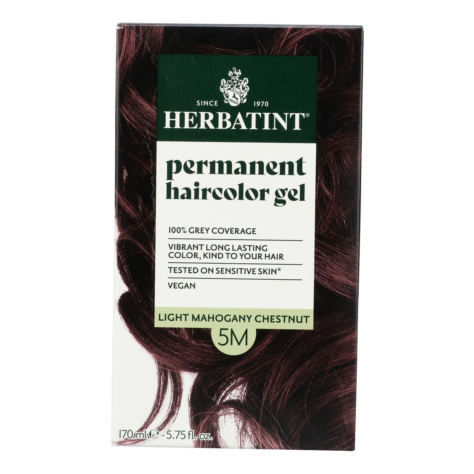 Tinte para el cabello Herbatint Castaño Caoba Claro 5M - 150 ml