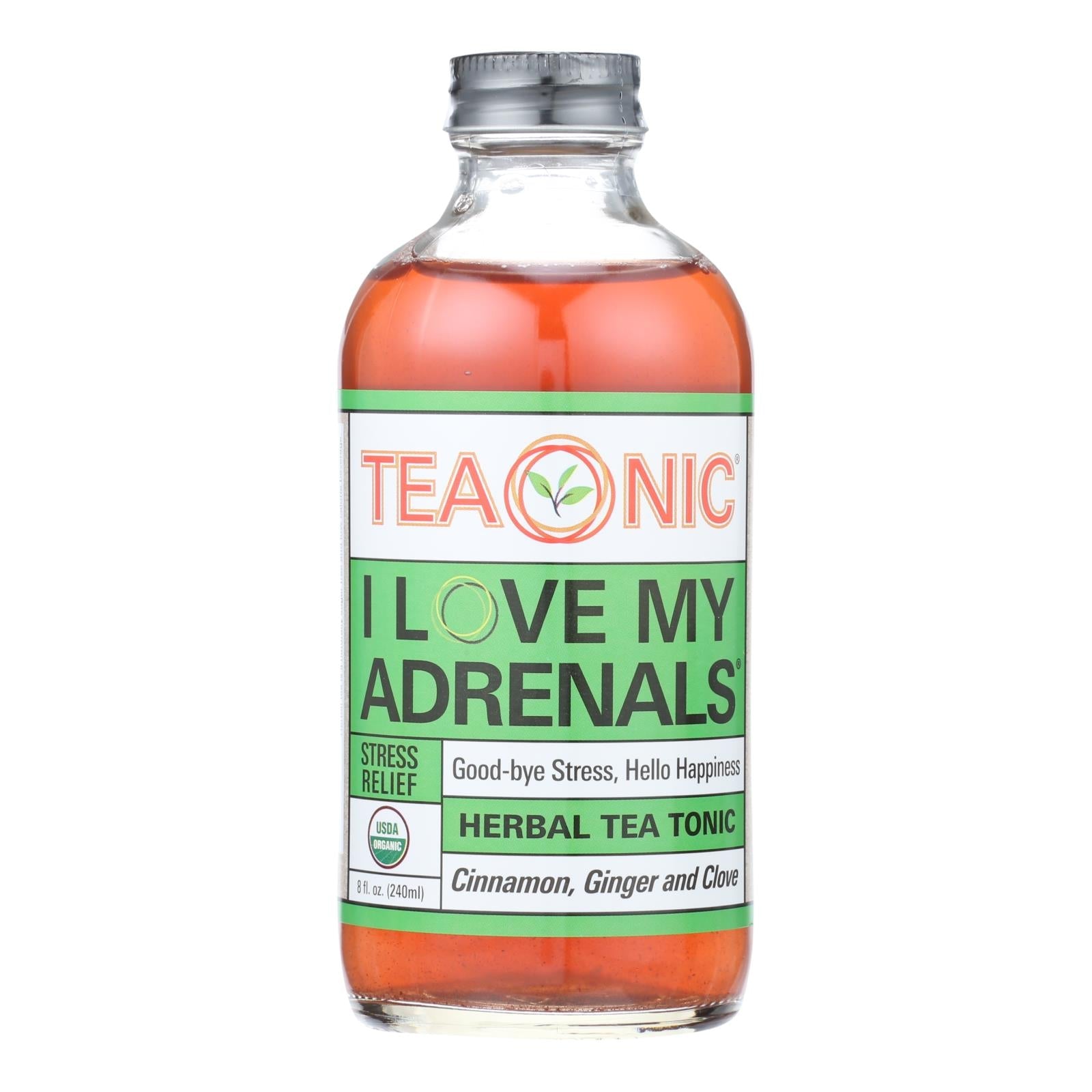 Teaonic I Love My Adrenals - Té de hierbas para aliviar el estrés - 6 x 8 fl oz