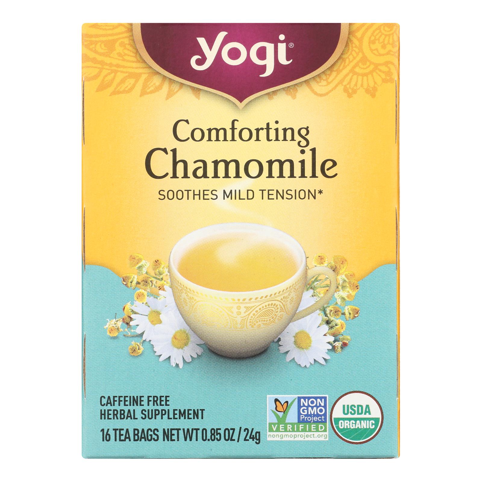 Yogi Tea Manzanilla Reconfortante - Sin Cafeína - 16 Bolsitas - Mezcla de Hierbas Relajantes