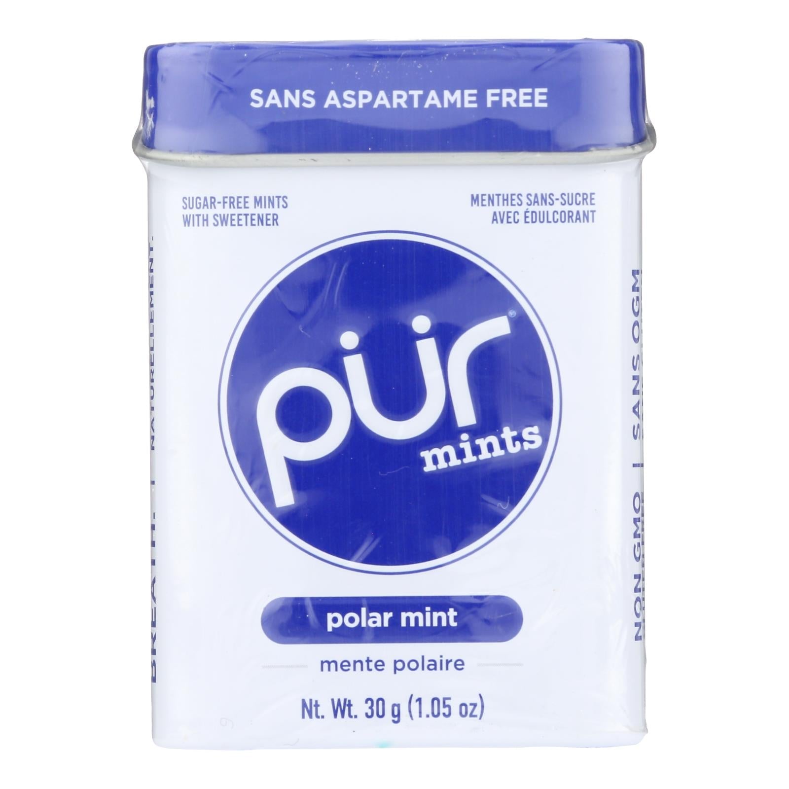 PUR Mint Polar Mint, 12 unidades - Mentas para el aliento sin azúcar (12 x 1.05 oz)
