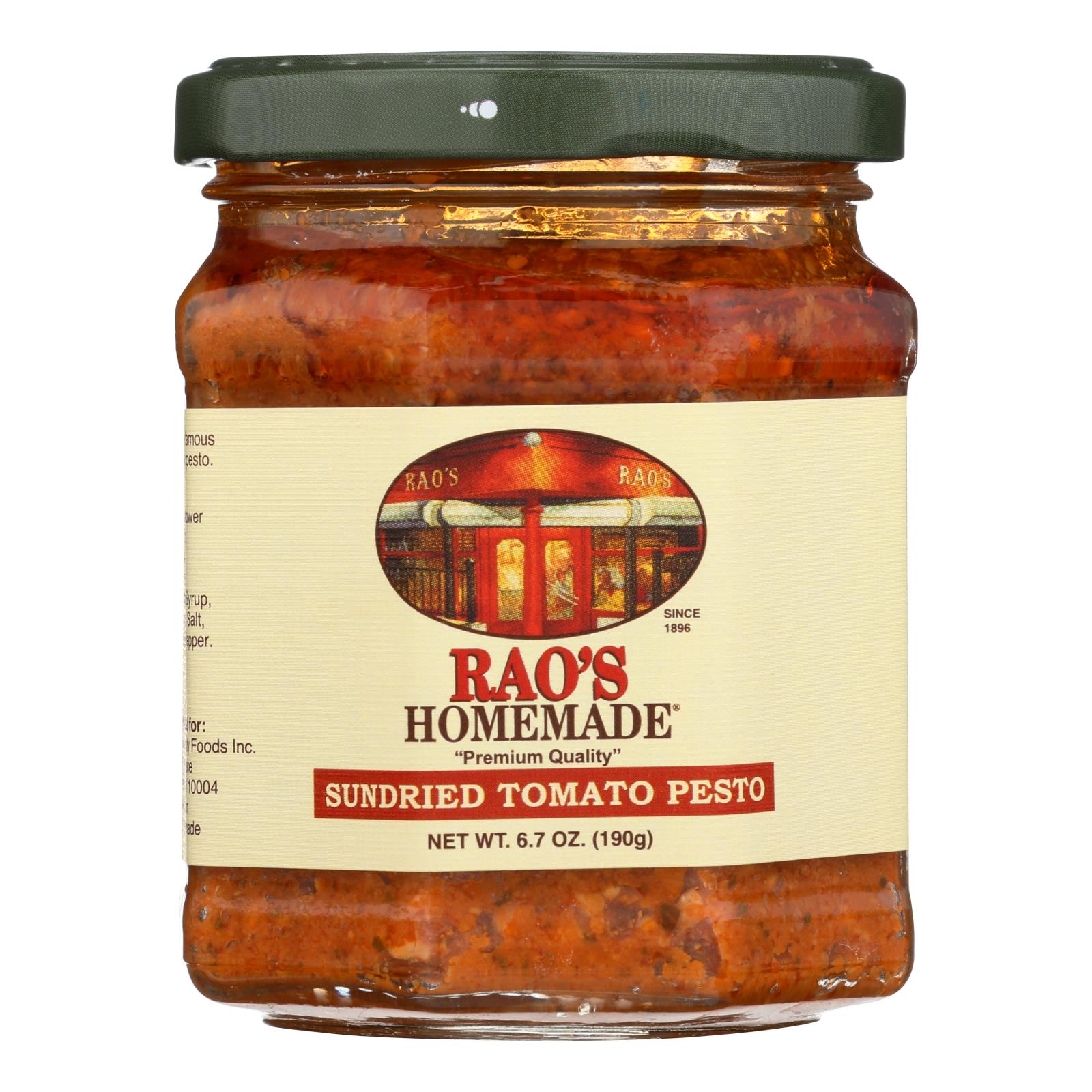Tomate seco al pesto Rao - Paquete de 6 - 6.7 oz - Auténtico sabor italiano