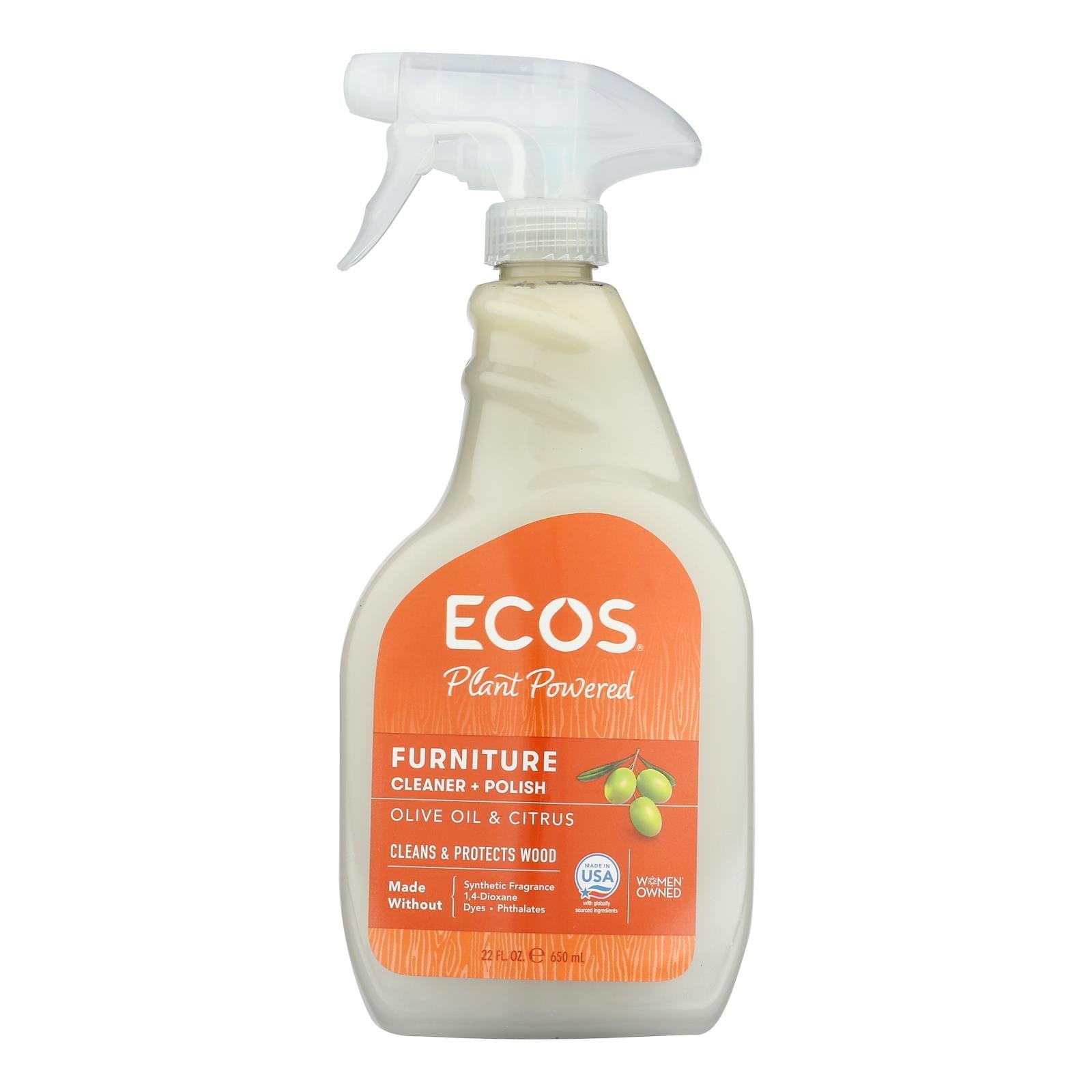 Earth Friendly Furniture Polish Spray, 22 Fl Oz - Natural Wood Cleaner & Restorer