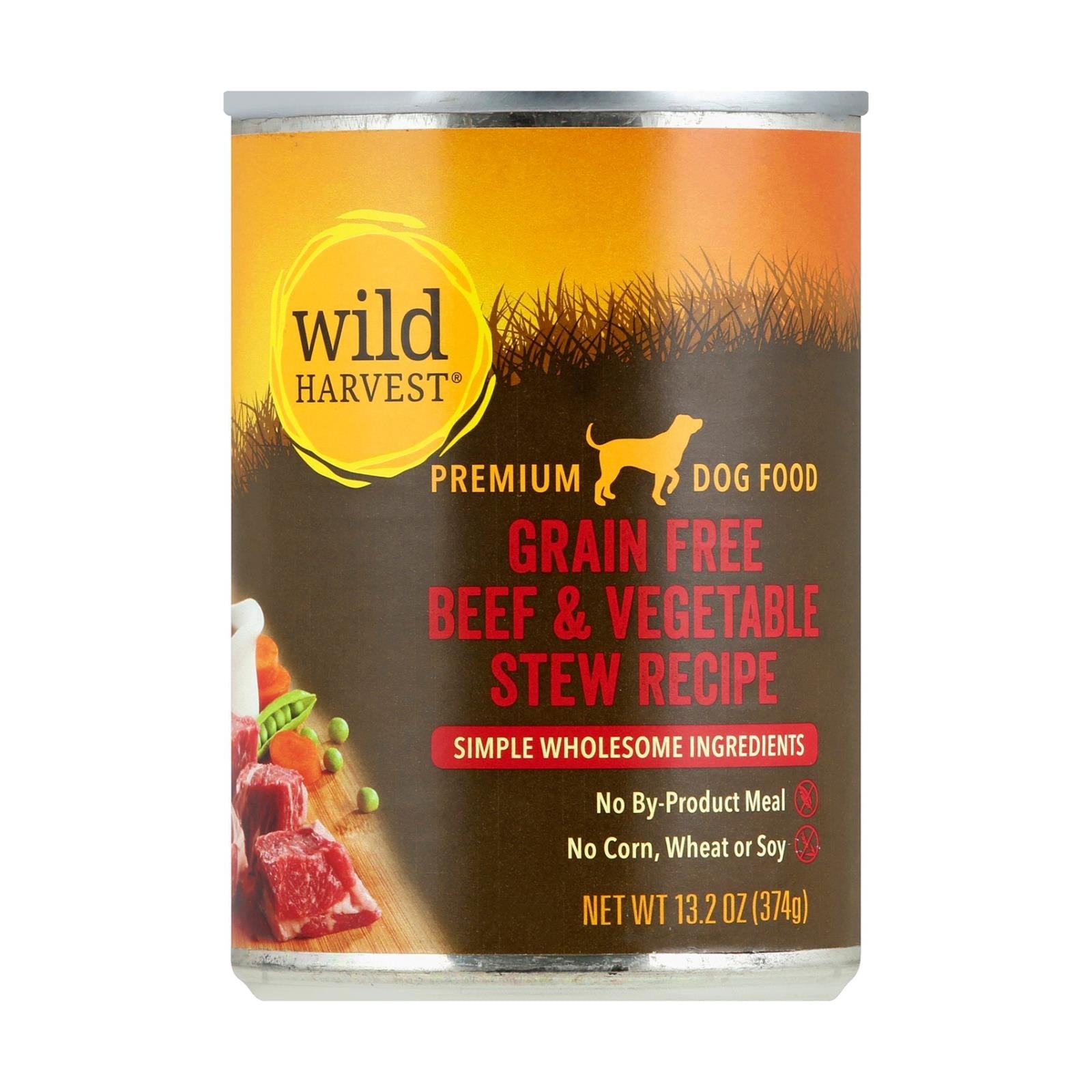 Alimento para perros Wild Harvest: estofado de carne y verduras con salsa, 350 g (paquete de 12)