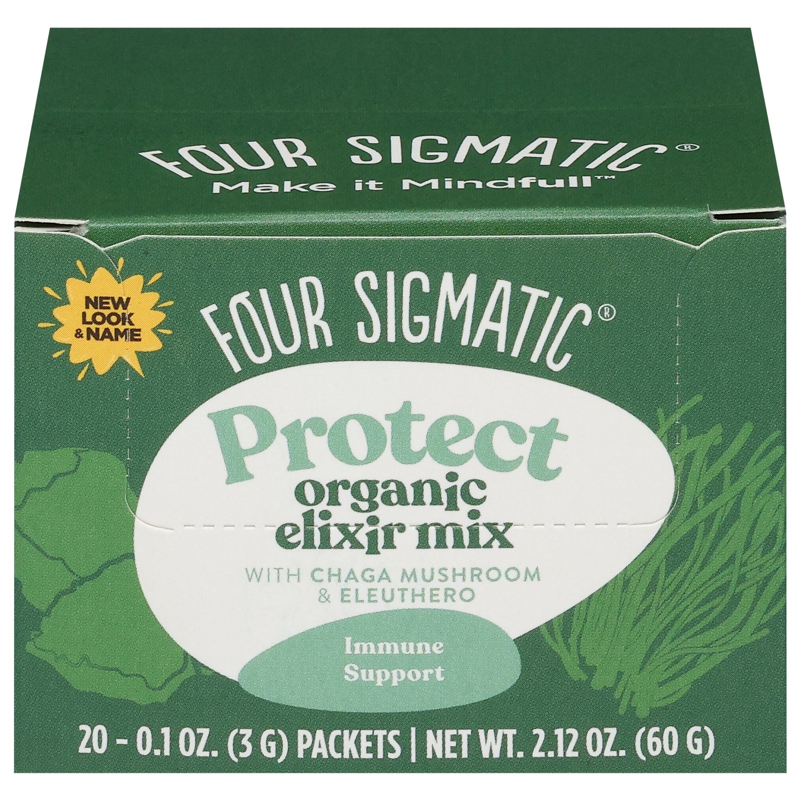 Elixir Mix Protect de Four Sigmatic: Polvo orgánico de hongo reishi - 20 unidades