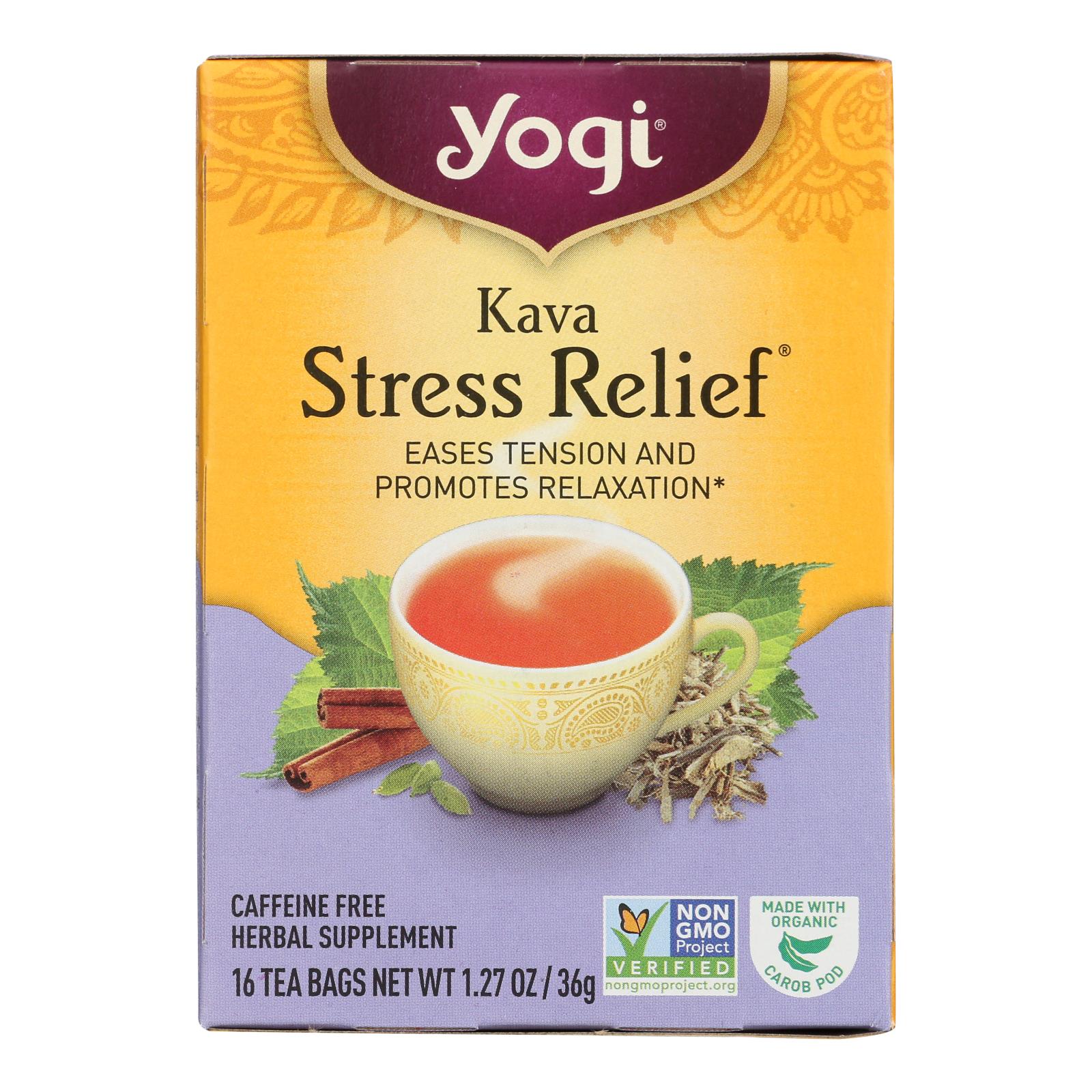 Yogi Tea Kava Stress Relief - Sin cafeína - 16 bolsitas de té