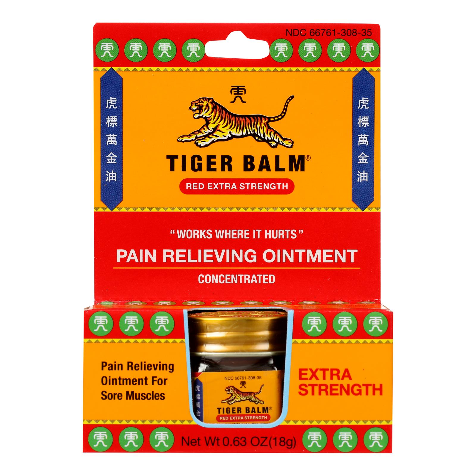 Bálsamo de Tigre Extra Fuerte para Aliviar el Dolor - 0.63 oz - Analgésico tópico para Dolor Muscular y Articular