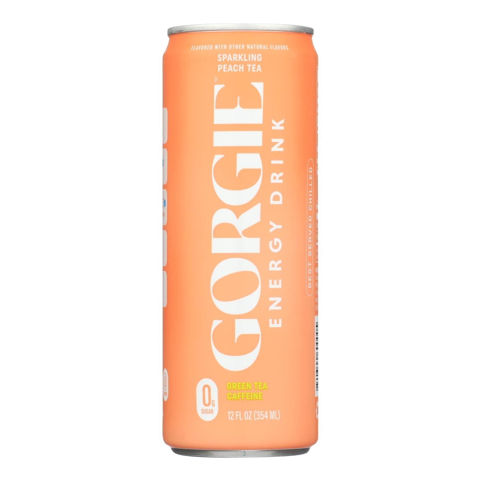 Gorgie Sprk Energy Peachy Keen - 12 (12 onzas líquidas cada una) - Bebida energética de durazno