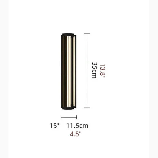 Aplique de pared LED creativo impermeable para exteriores para patio y porche