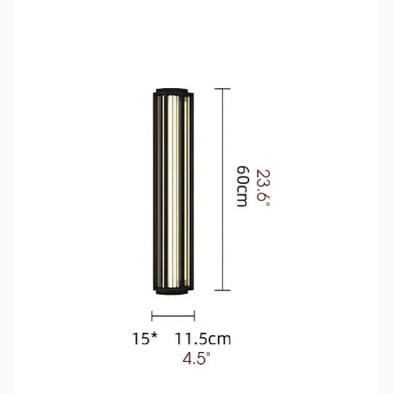 Aplique de pared LED creativo impermeable para exteriores para patio y porche