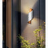 Lámpara de pared creativa de aluminio para exteriores, impermeable, de color blanco y negro, para patio
