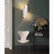 Lámpara de pared creativa de aluminio para exteriores, impermeable, de color blanco y negro, para patio