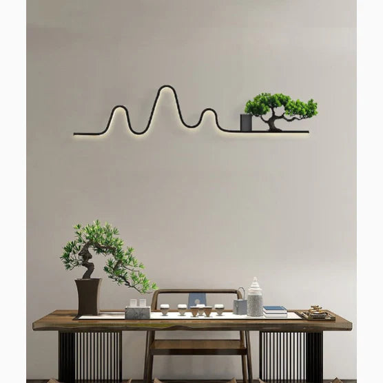 Lámpara de pared LED impermeable para exteriores con decoración de paisaje para jardín, villa
