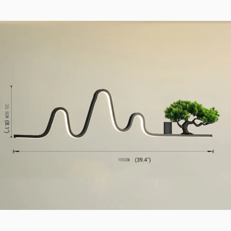 Lámpara de pared LED impermeable para exteriores con decoración de paisaje para jardín, villa