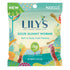 Gusanos de goma de frutas ácidas de Lily, 50 g (paquete de 12)