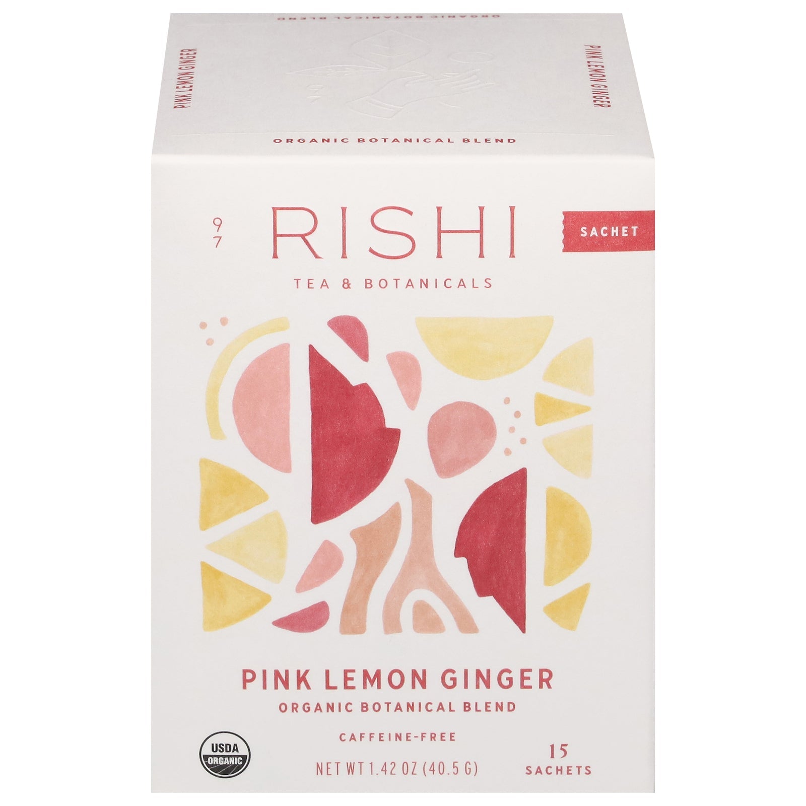 Té Rishi - Té orgánico de limón y jengibre rosa - 6 bolsitas