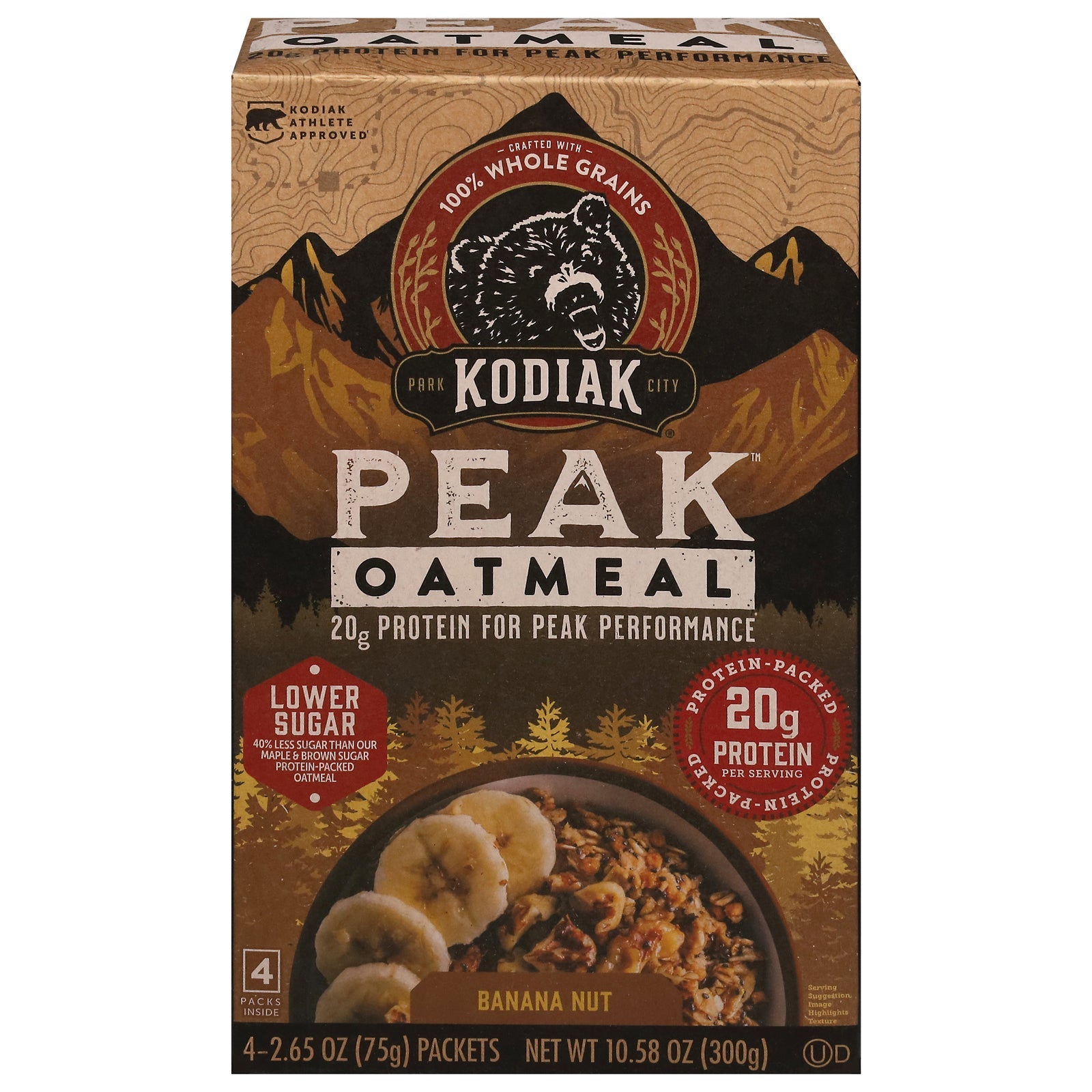 Mezcla para muffins de avena, plátano y nueces Kodiak Cakes (paquete de 6, 4 tazas de 2,65 oz)