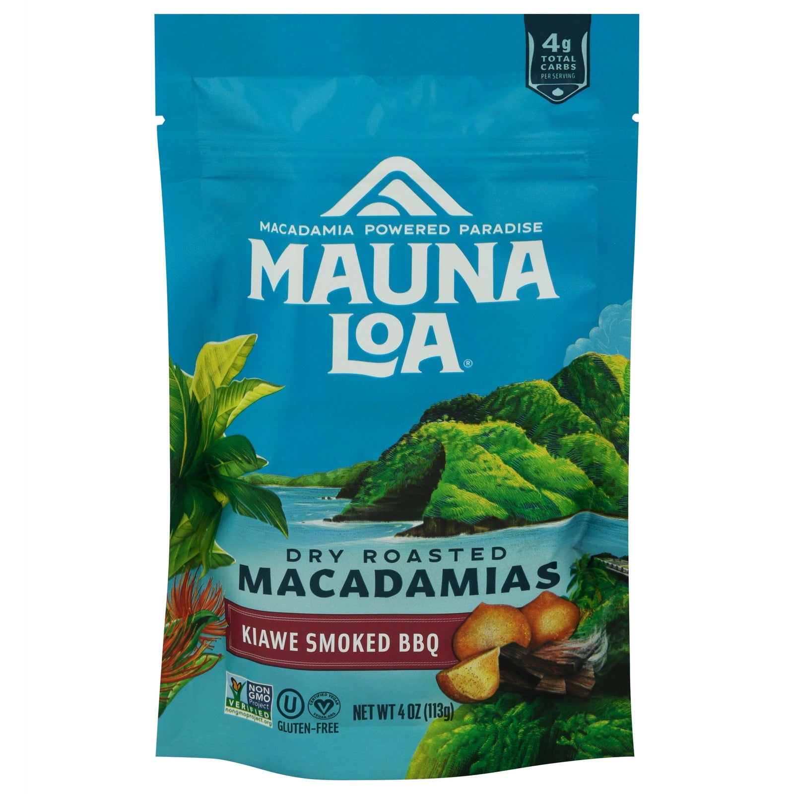 Nueces de macadamia Mauna Loa, sabor barbacoa ahumada, 6 x 4 oz
