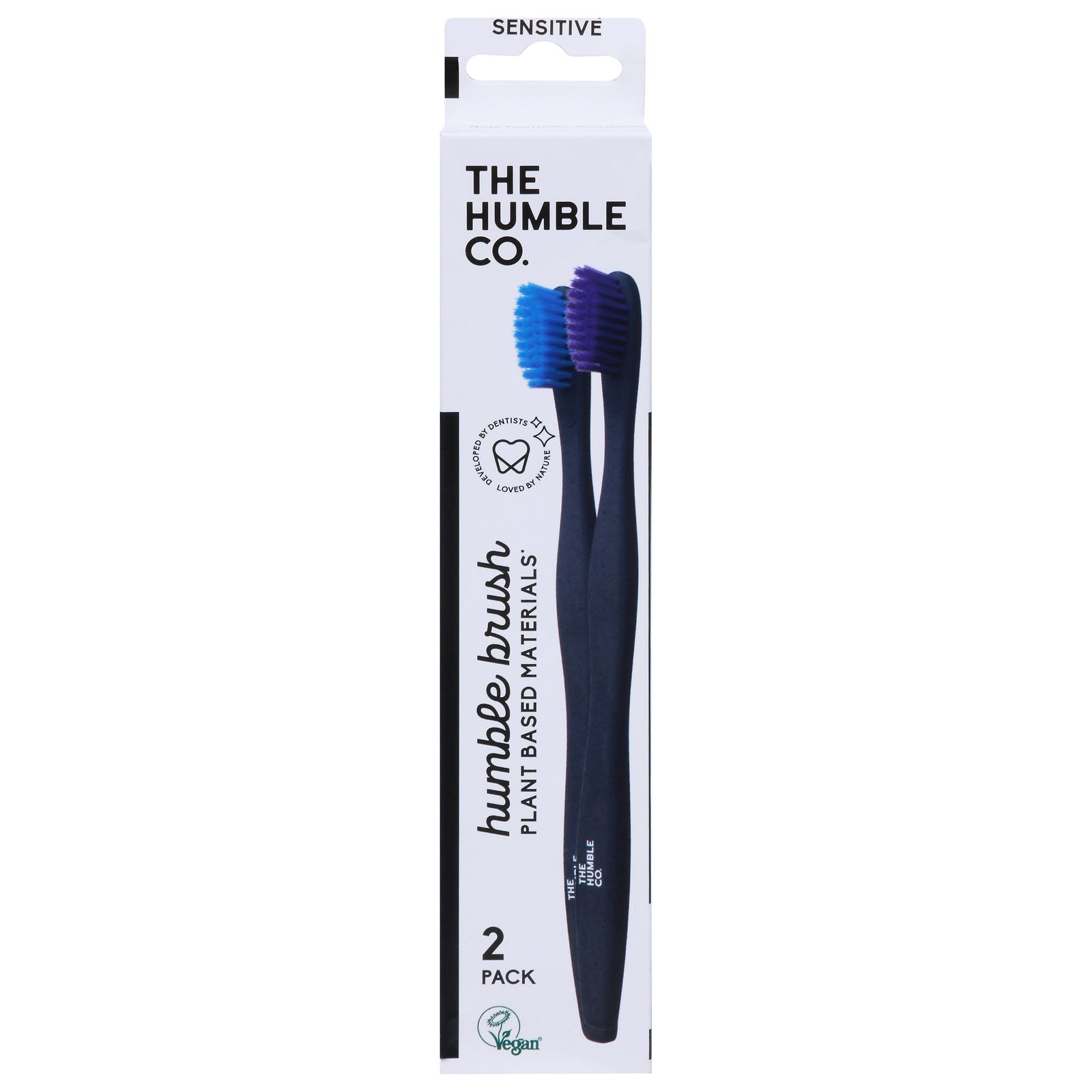 Cepillos de dientes de cerdas suaves The Humble Co. - Azul/Morado (paquete de 2) - Paquete de 6 (paquete de 2)