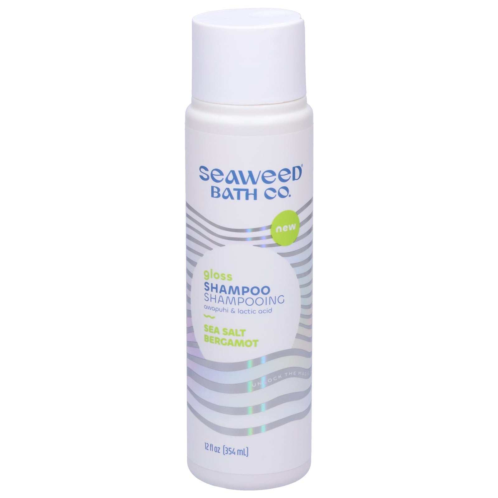 Champú brillante The Seaweed Bath Co. - Sal marina y bergamota, 355 ml