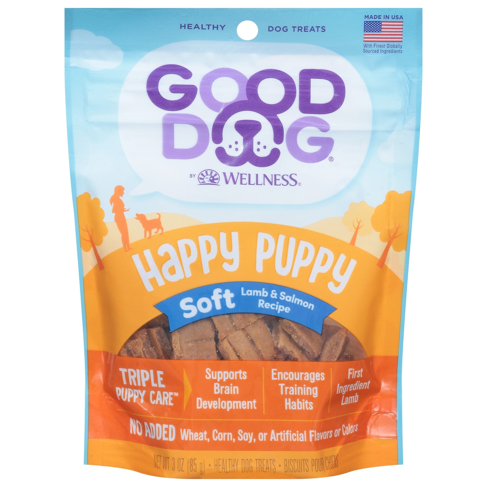 Premios suaves de cordero y salmón Wellness Hpuppy - 6 bolsas de 3 oz