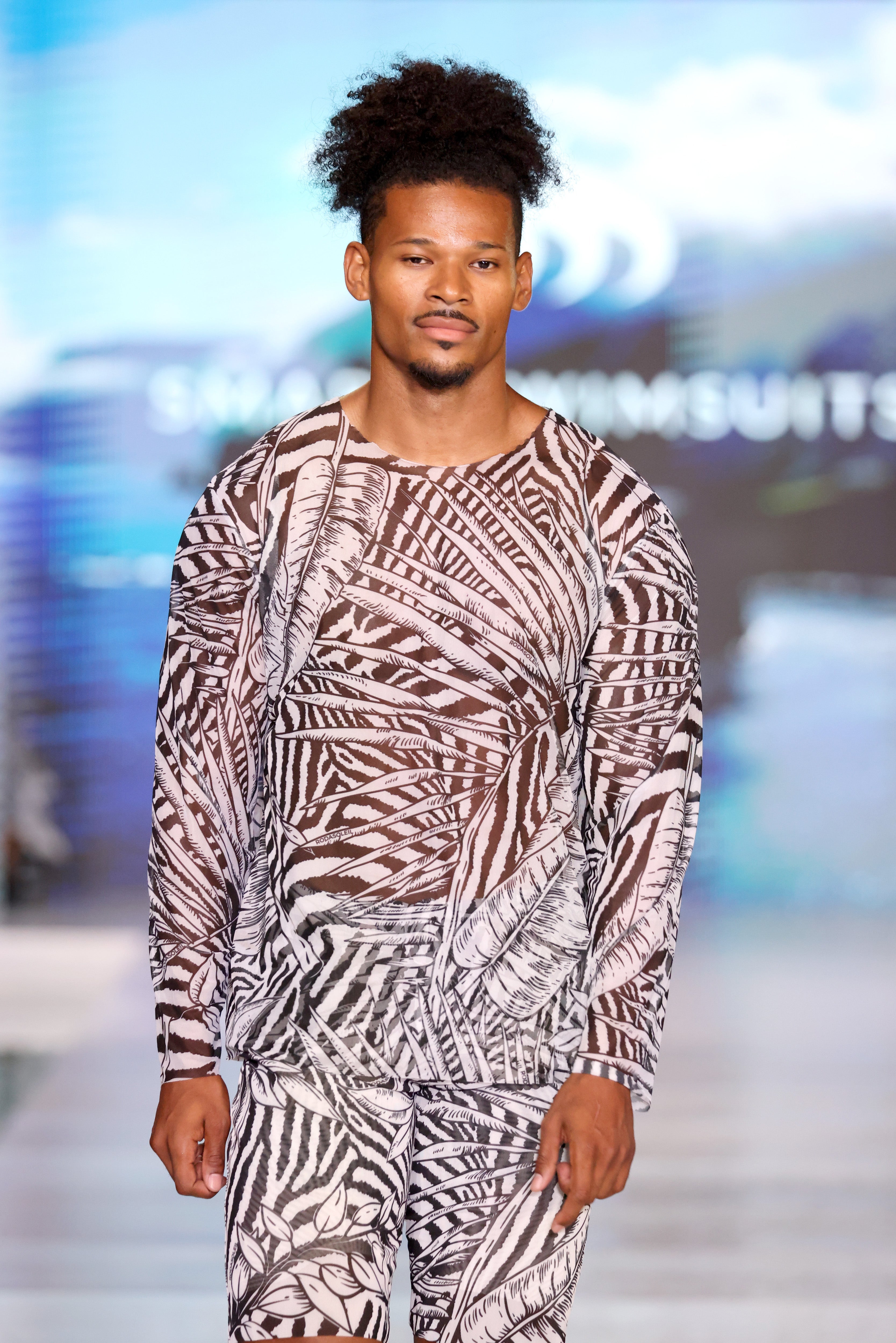 Men's Smart T-shirt without Hood SPF35 protection Fake Zebra