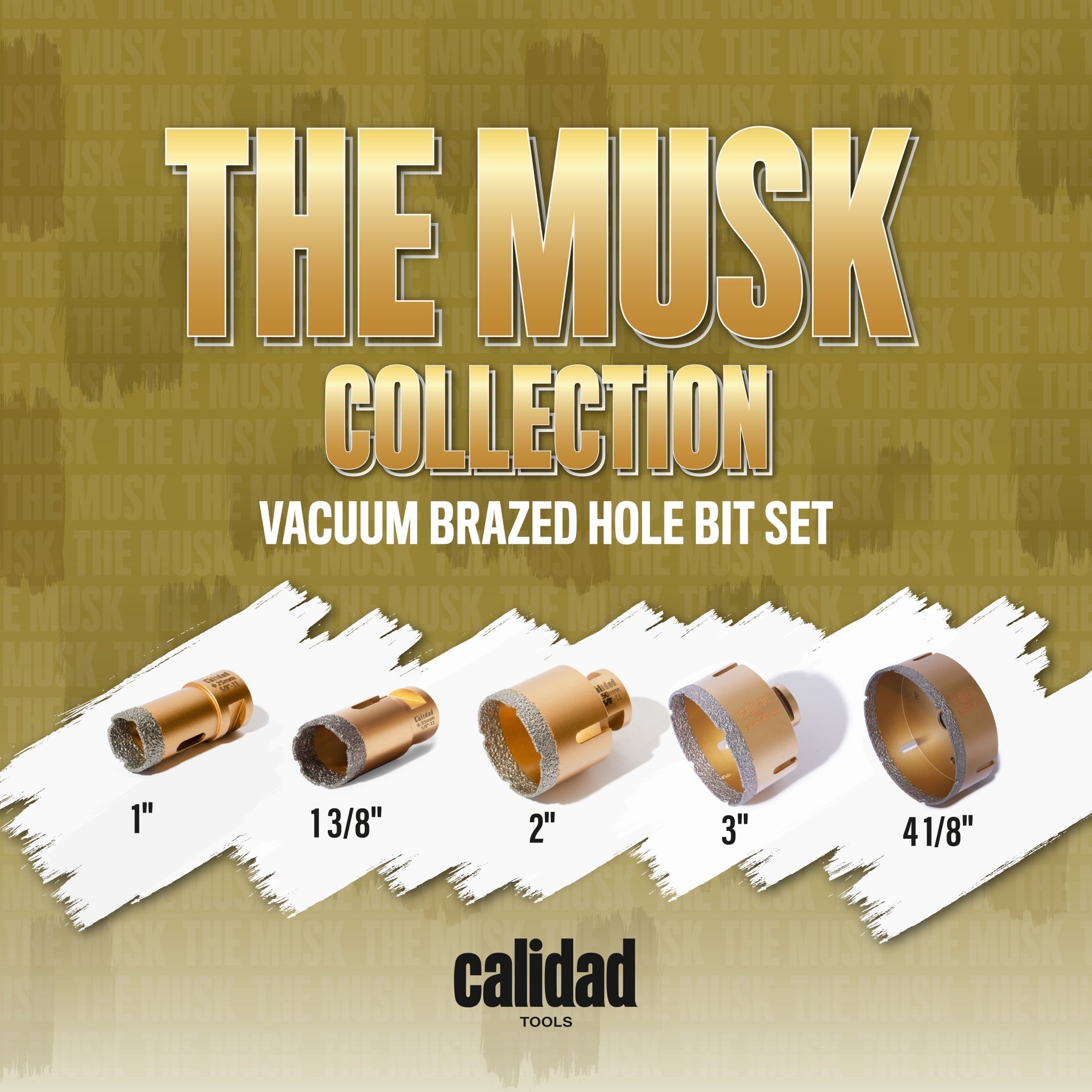The Musk Collection: Five Vacuum Brazed Hole Saw Bit Set