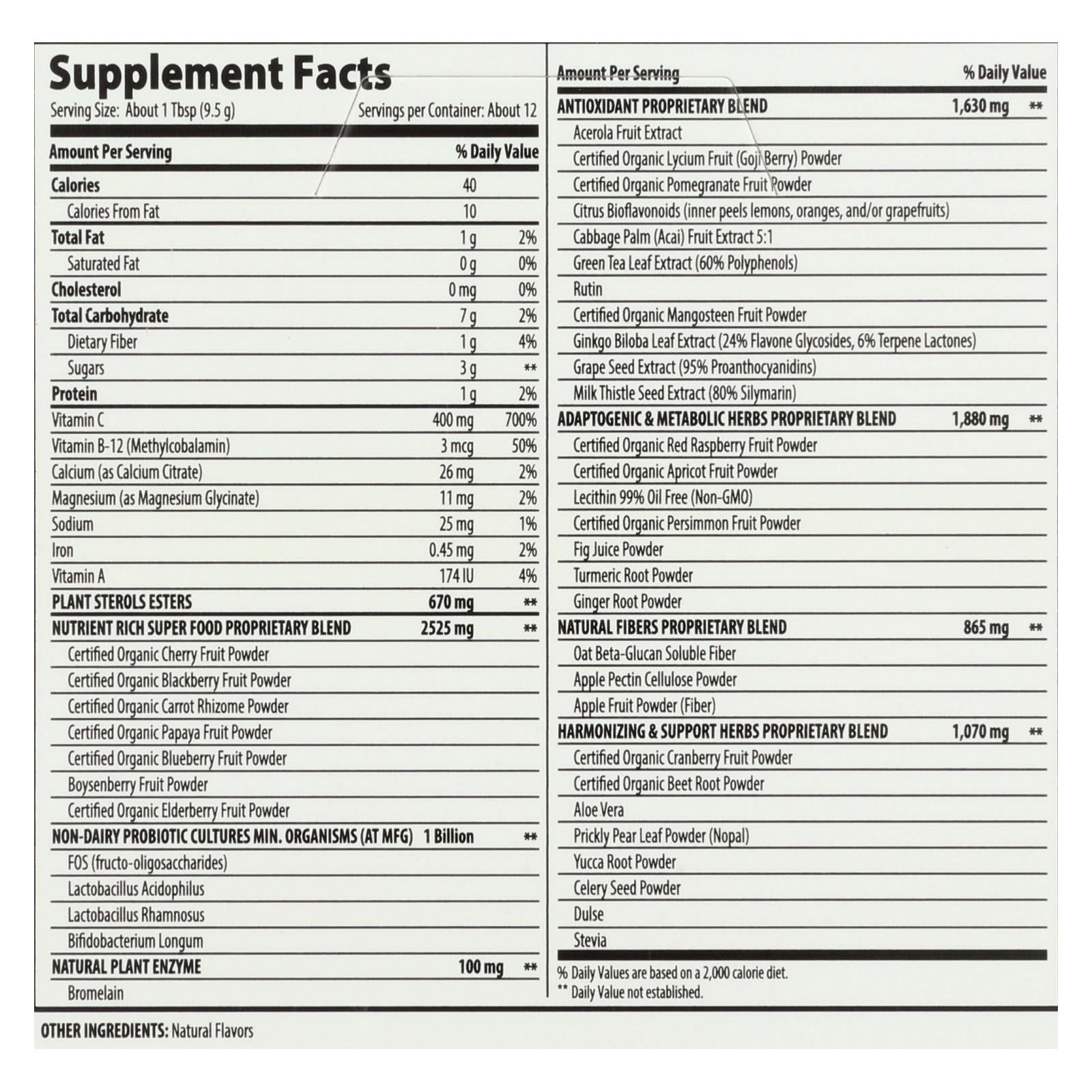 Macrolife Naturals Miracle Reds Superalimento Antioxidante - 12 Sobres de 0.33 oz
