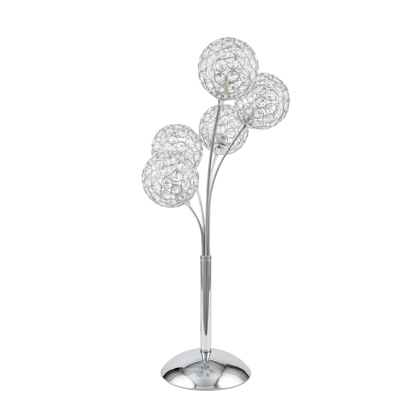 Lámpara de mesa con cúpulas de cristal de Tailandia // 5 luces