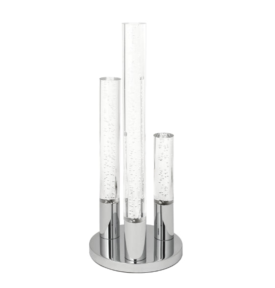Lámpara de mesa con cilindros acrílicos e interruptor táctil // 3 luces