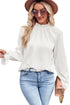 Versatile Pleated Mock Neck Top