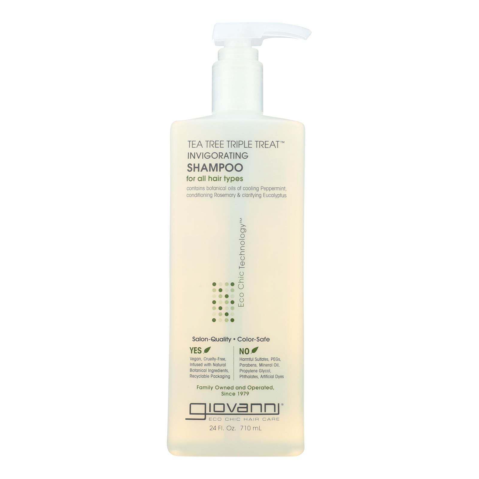 Champú revitalizante de árbol de té Giovanni, 24 oz (paquete de 2)