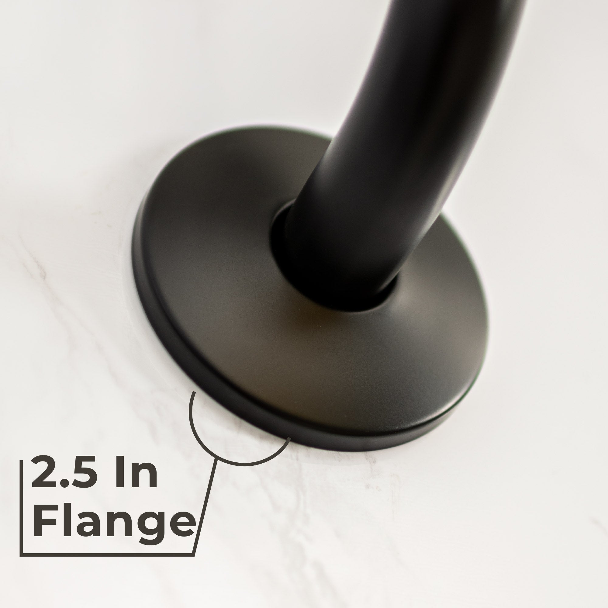 10.5 in. S-Shaped Stainless Steel Shower Head Extension Arm (Black Finish)