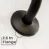 10.5 in. S-Shaped Stainless Steel Shower Head Extension Arm (Black Finish)