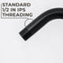 10.5 in. S-Shaped Stainless Steel Shower Head Extension Arm (Black Finish)