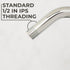10.5 in. S-Shaped Stainless Steel Shower Head Extension Arm (Chrome Finish)