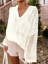 Open Knit Hooded Sweater